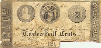 New Bedford scrip 12 1/2 cents